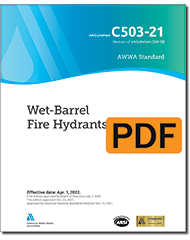 AWWA C503-21 (Print+PDF) Wet-Barrel Fire Hydrants