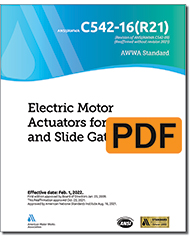 AWWA C542-16(R21) Electric Motor Actuators for Valves and Slide Gates (PDF)