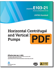 AWWA E103-21 Horizontal Centrifugal and Vertical Line Shaft Pumps (PDF)