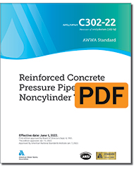 AWWA C302-22 Reinforced Concrete Pressure Pipe, Noncylinder Type (PDF)