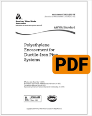 AWWA C105/A21.5-18 Polyethylene Encasement for Ductile-Iron Pipe Systems (PDF)